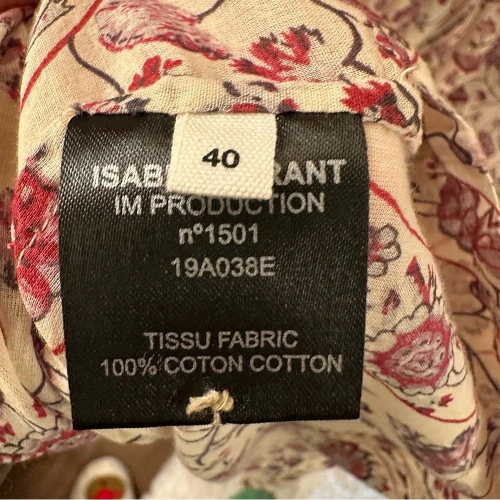 Isabel Marant Etoile Likoya Floral Maxi Dress in Ecru size 40 - Picture 11 of 11